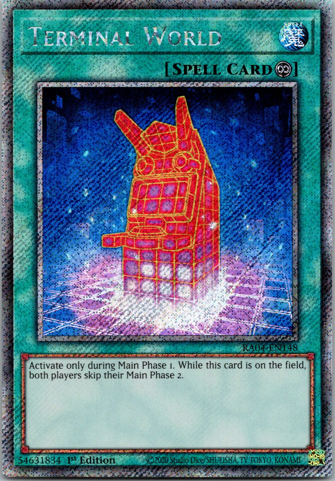 Yugioh Terminal World RA04-EN148 1st Edition Platinum Secret Rare NM