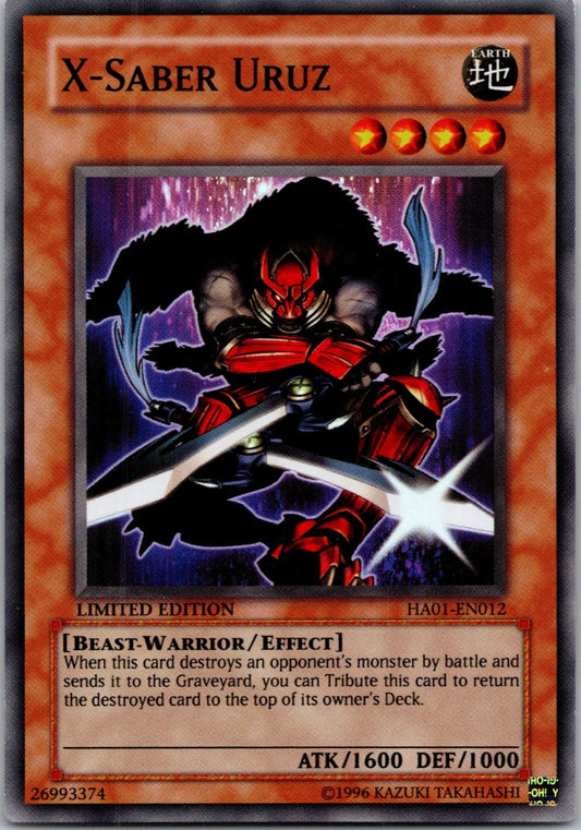 Yugioh X-Saber Uruz HA01-EN012 Limited Edition Super Rare NM