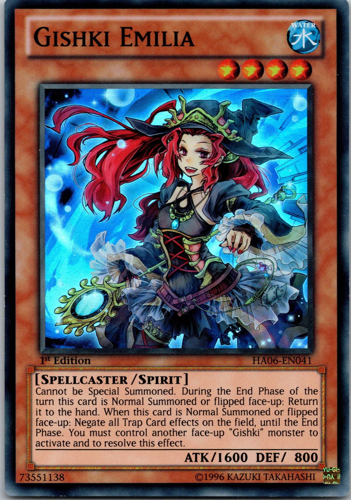 Yugioh Gishki Emilia HA06-EN041 1st Edition Super Rare NM