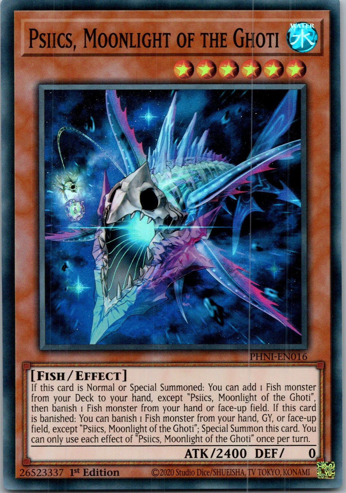Yugioh Psiics, Moonlight of the Ghoti PHNI-EN016 1st Edition Super Rare NM