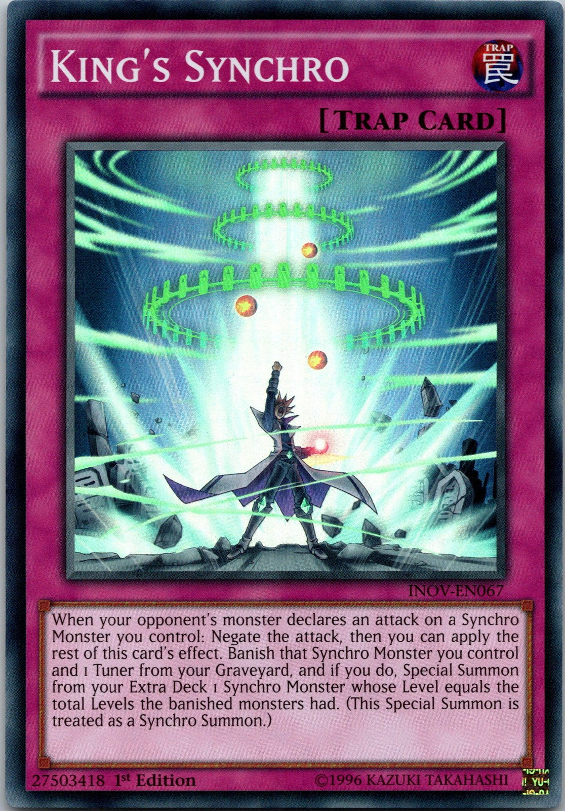 Yugioh King's Synchro INOV-EN067 1st Edition Super Rare NM