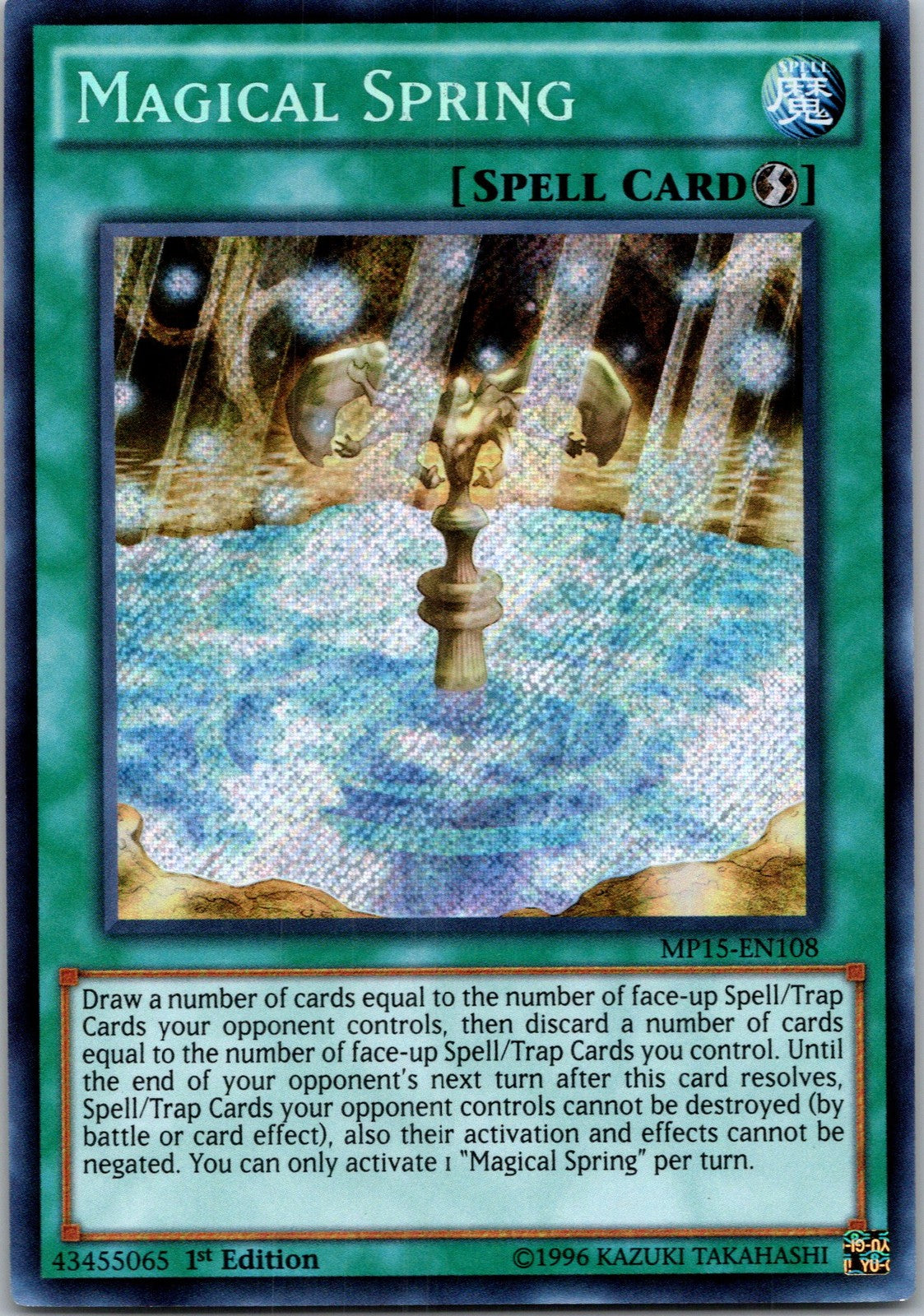 Yugioh Magical Spring MP15-EN108 1st Edition Secret Rare NM