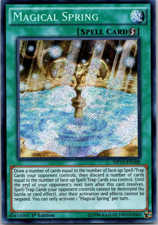 Yugioh Magical Spring MP15-EN108 1st Edition Secret Rare NM