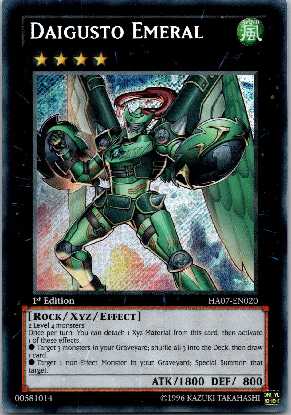Yugioh Daigusto Emeral HA07-EN020 1st Edition Secret Rare NM