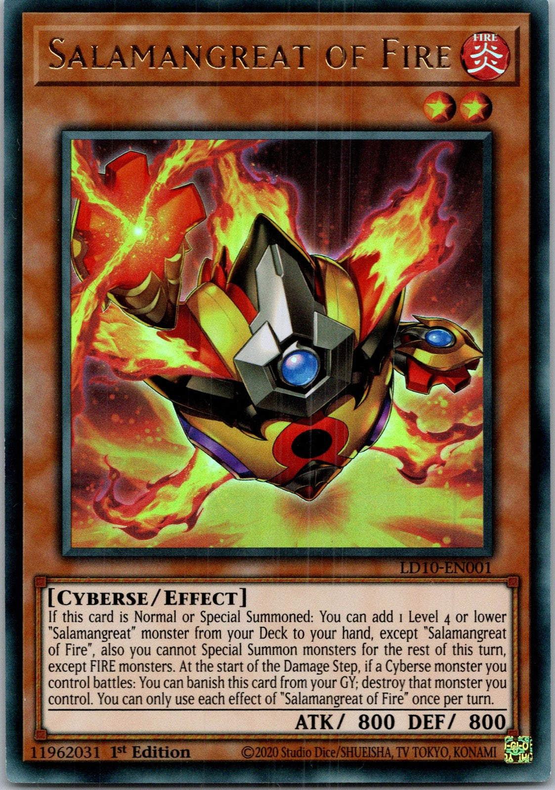 Yugioh Salamangreat of Fire LD10-EN001 1st Edition Ultra Rare NM