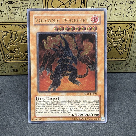 Yugioh Volcanic Doomfire FOTB-EN008 Ultimate Rare NM