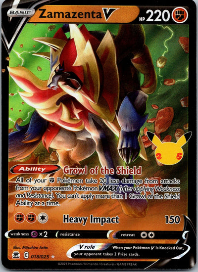 Pokemon Zamazenta V 018/025 Ultra Rare NM