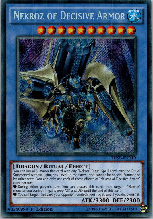 Yugioh Nekroz of Decisive Armor THSF-EN019 1st Edition Secret Rare NM