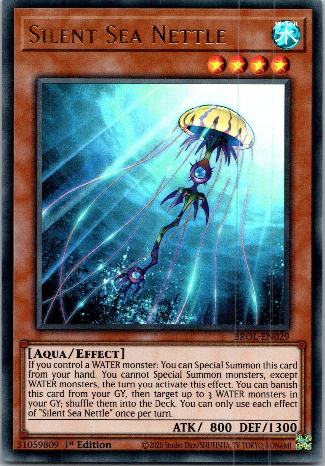 Yugioh Silent Sea Nettle BROL-EN029 1st Edition Ultra Rare NM