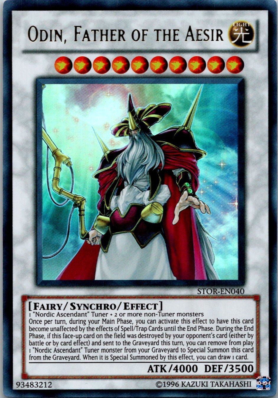 Yugioh Odin, Father of the Aesir STOR-EN040 Ultra Rare NM