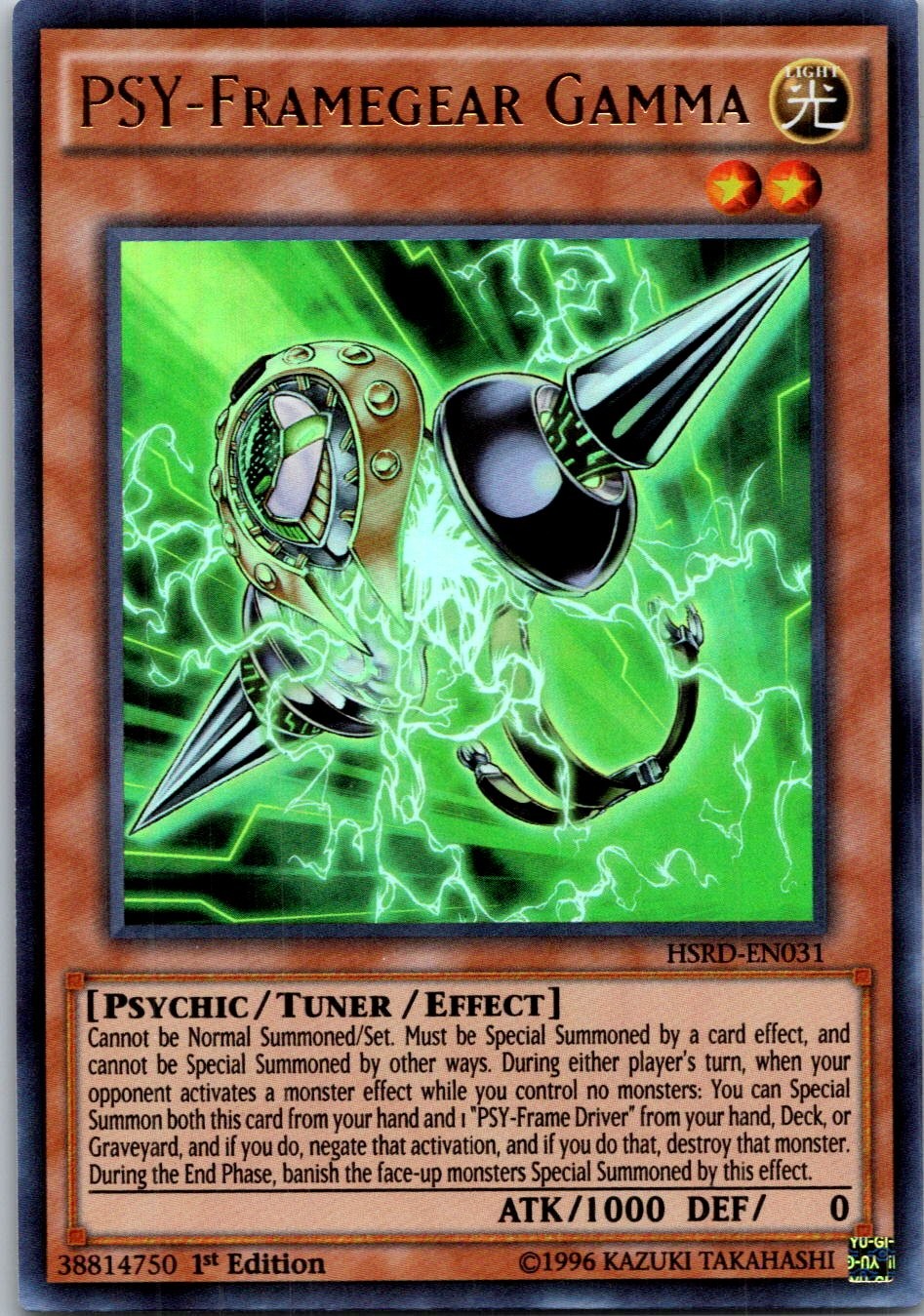 Yugioh PSY-Framegear Gamma HSRD-EN031 1st Edition Ultra Rare NM