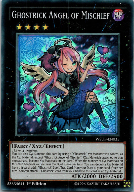 Yugioh Ghostrick Angel of MIschief WSUP-EN035 1st Edition Super Rare NM