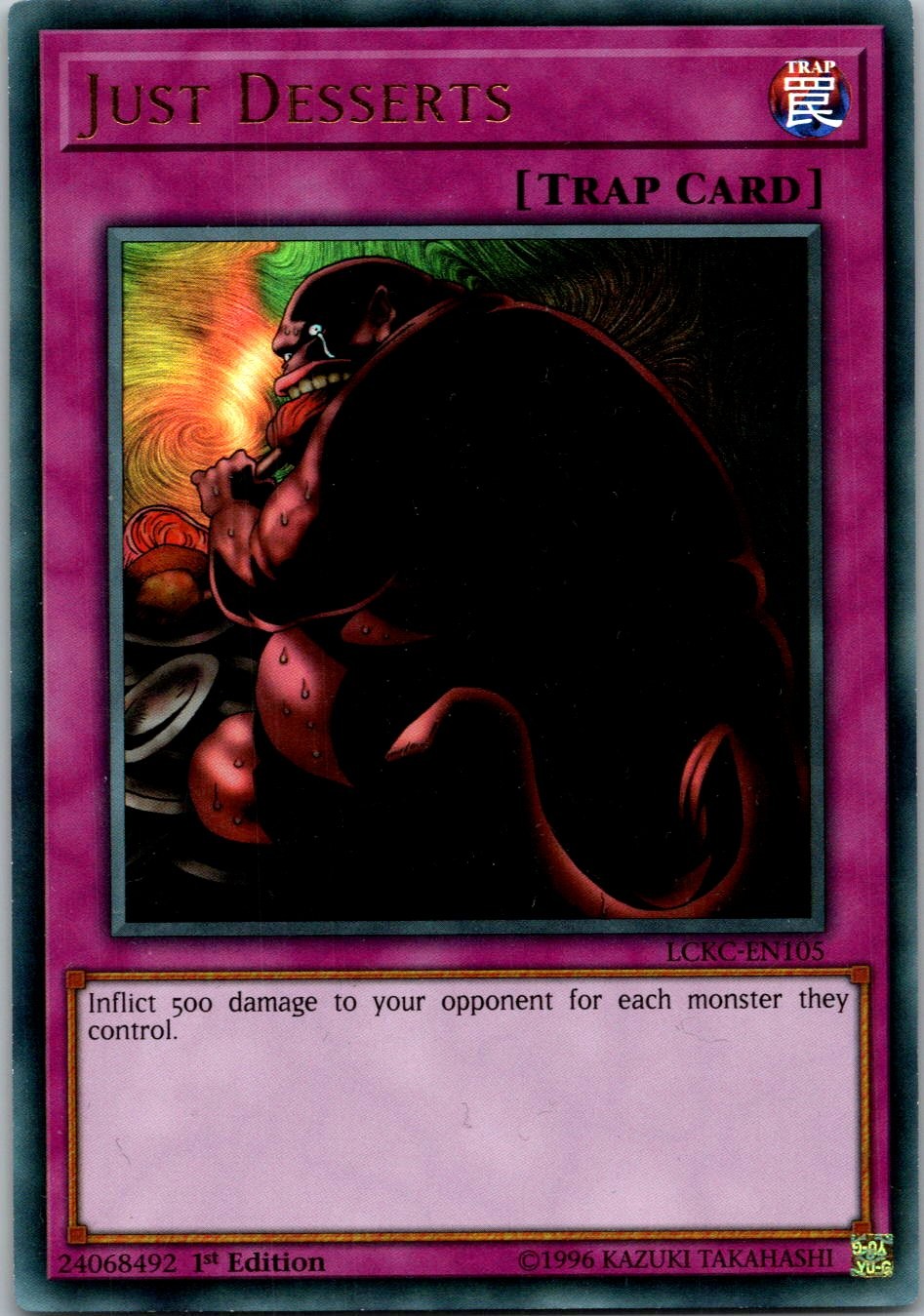 Yugioh Just Desserts LCKC-EN105 1st Edition Ultra Rare NM