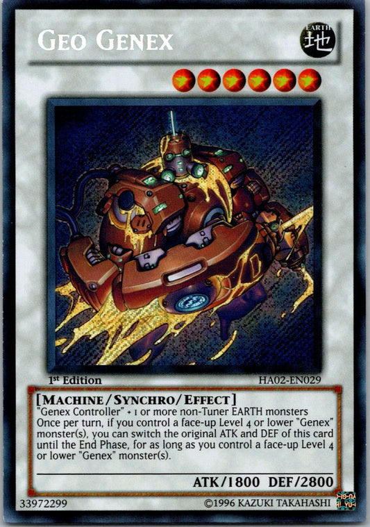 Yugioh Geo Genex HA02-EN029 1st Edition Secret Rare NM
