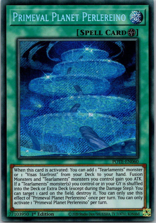 Yugioh Primeval Planet Perlereino POTE-EN060 1st Edition Secret Rare NM