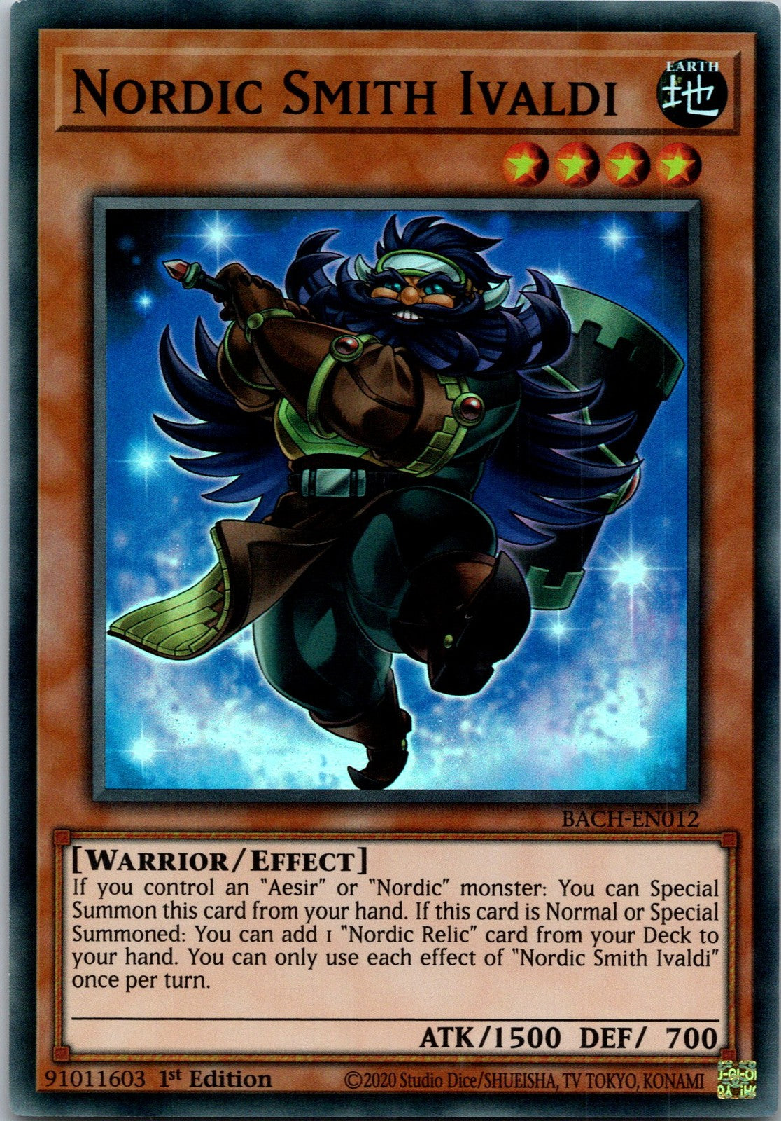 Yugioh Nordic Smith Ivaldi BACH-EN012 1st Edition Super Rare NM