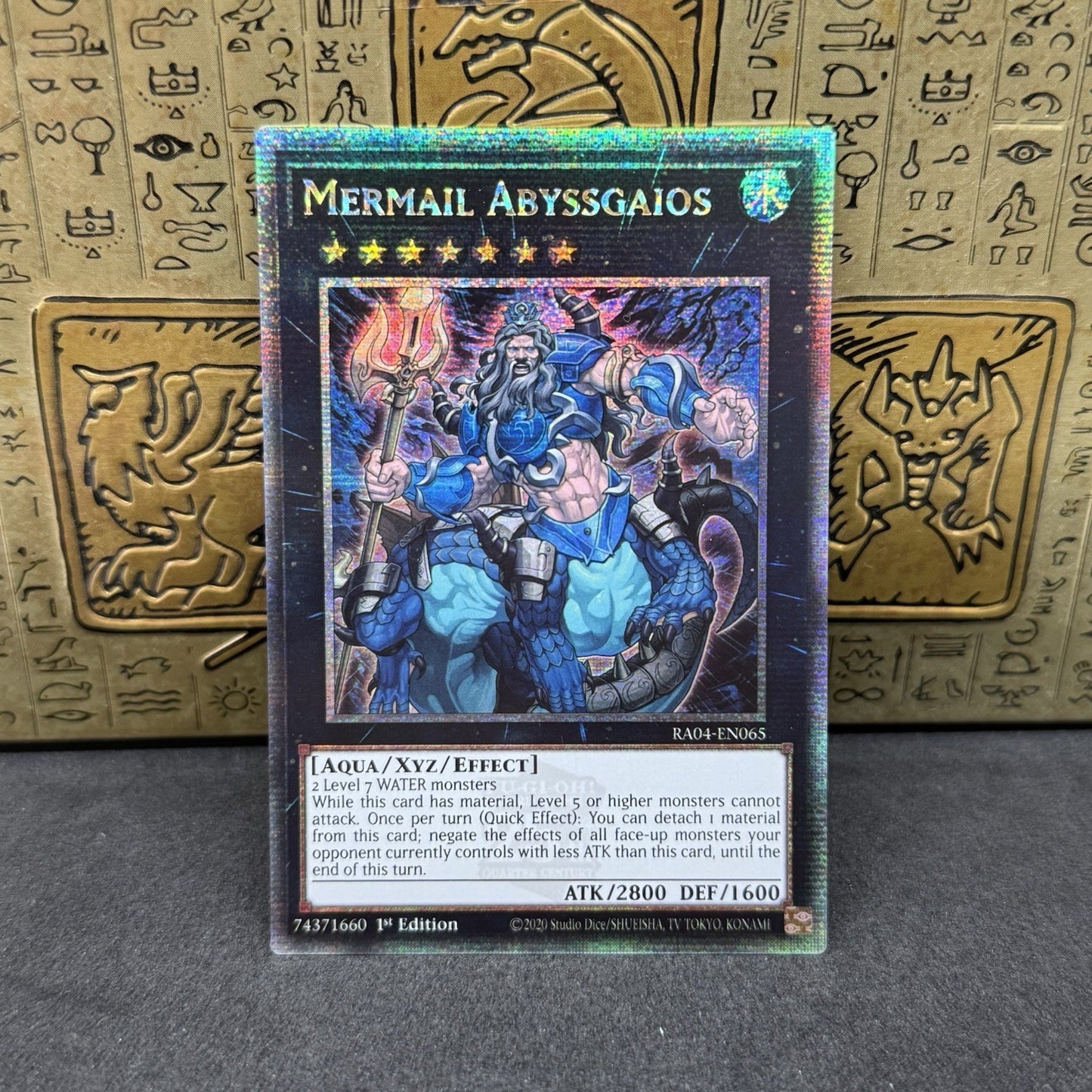 Yugioh Mermail Abyssgaios RA04-EN065 Quarter Century Secret Rare 1st Edition NM
