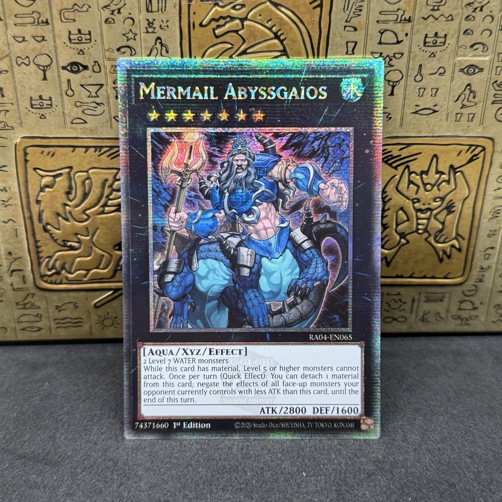 Yugioh Mermail Abyssgaios RA04-EN065 Quarter Century Secret Rare 1st Edition NM