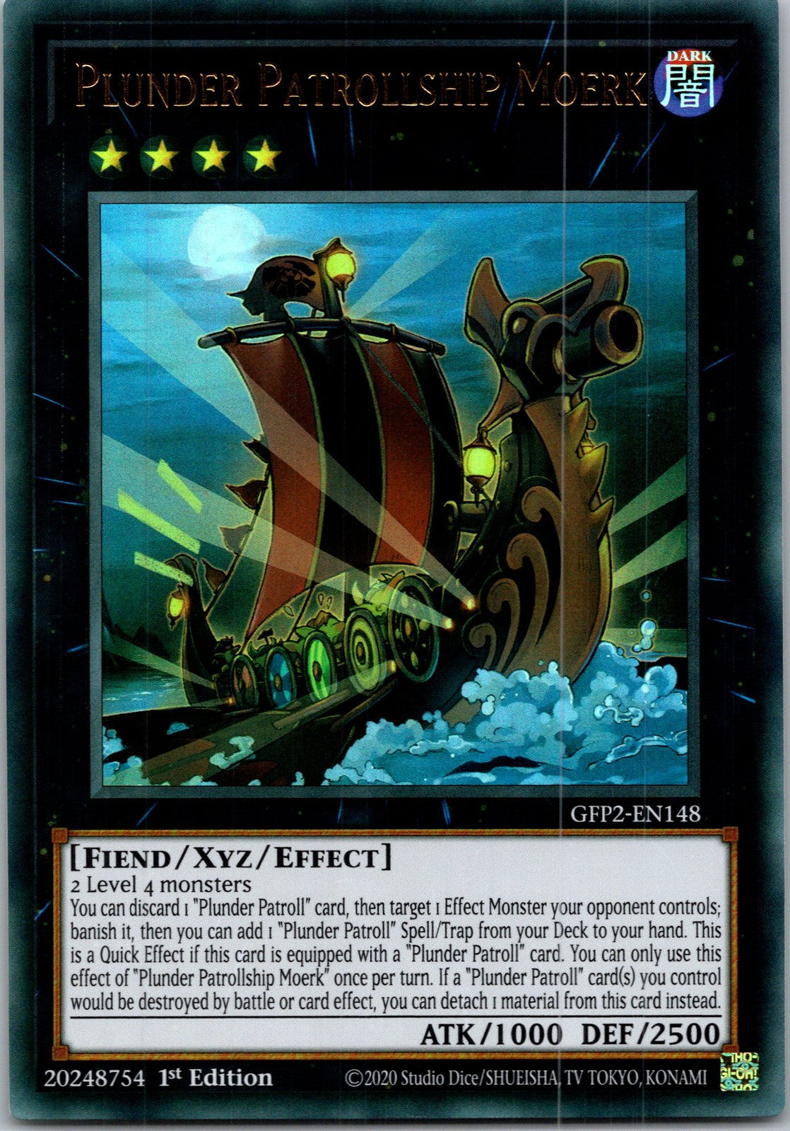 Yugioh Plunder Patrollship Moerk GFP2-EN148 1st Edition Ultra Rare NM
