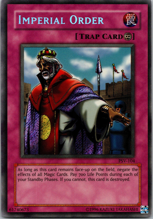 Yugioh Imperial Order PSV-104 OG Print Secret Rare NM