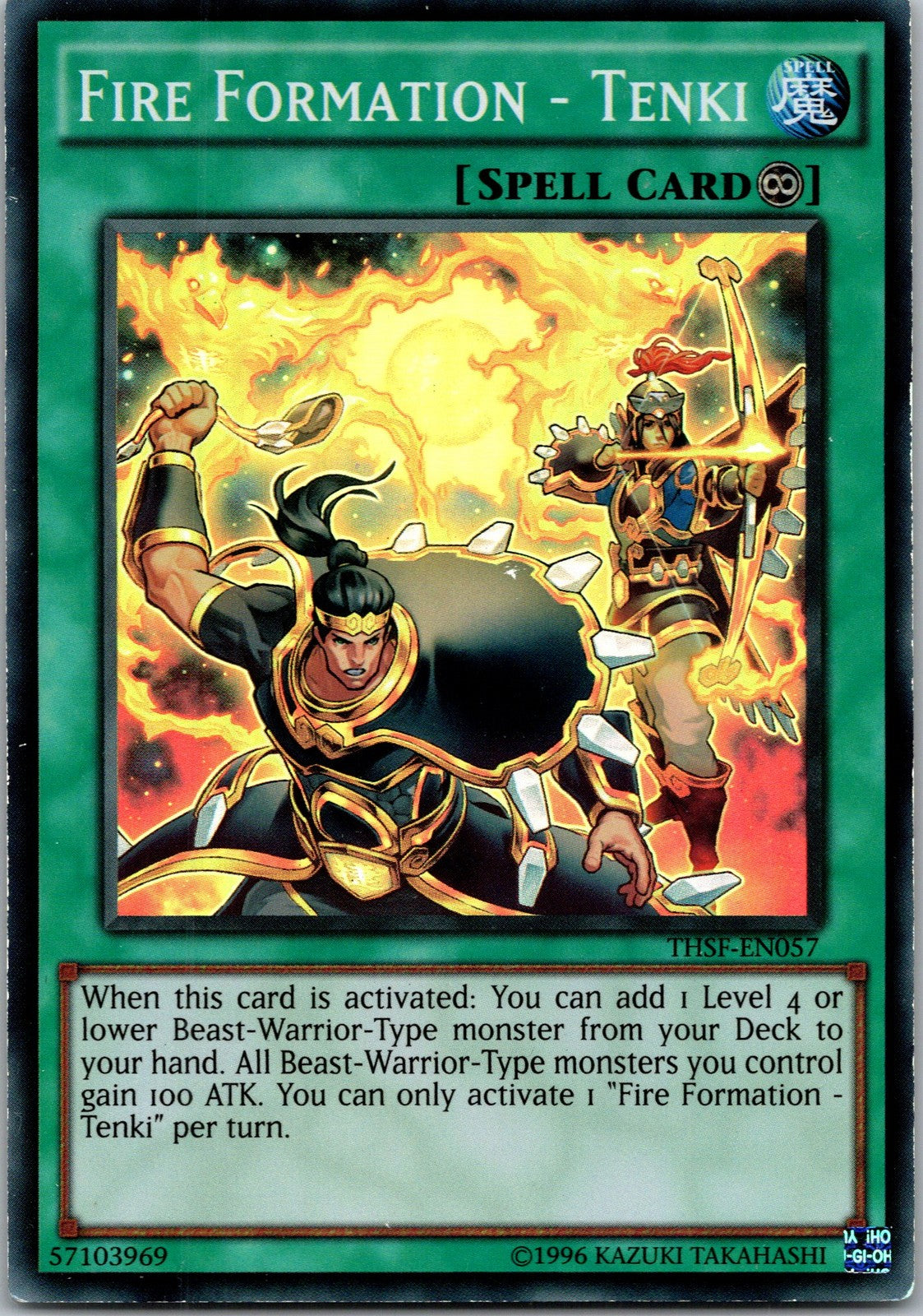 Yugioh Fire Formation - Tenki THSF-EN057 Super Rare NM