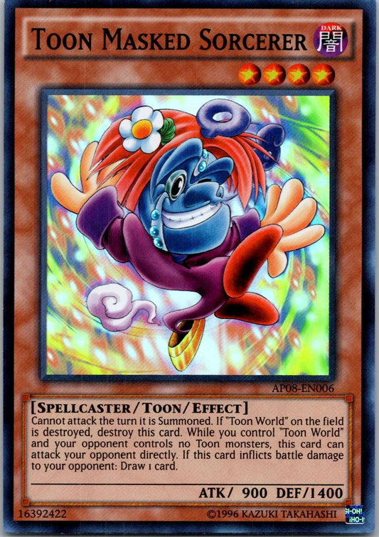 Yugioh Toon Masked Sorcerer AP08-EN006 Super Rare NM