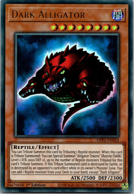 Yugioh Dark Alligator GFP2-EN033 1st Edition Ultra Rare NM
