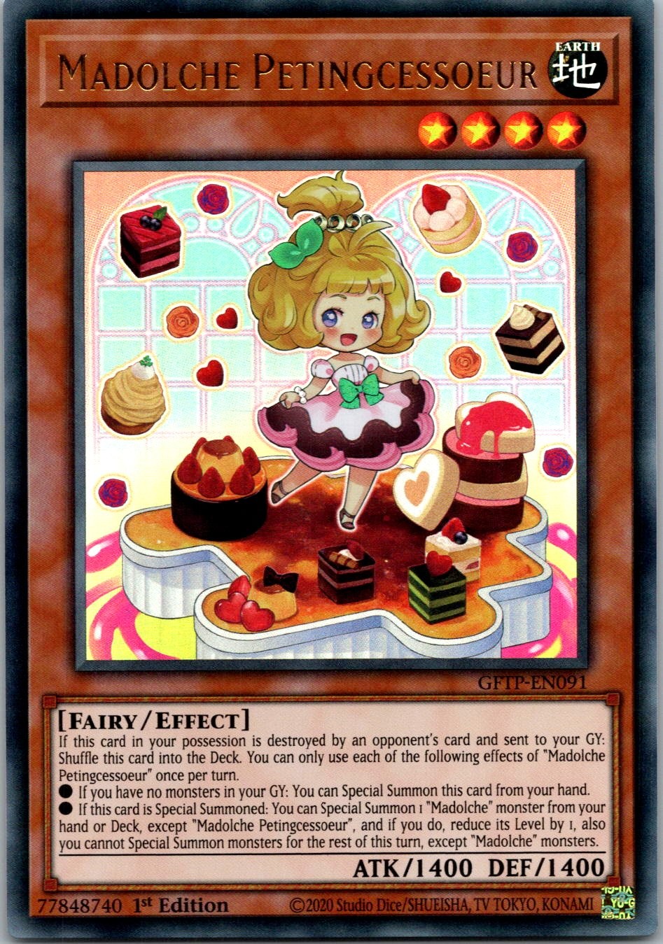 Yugioh Madolche Petingcessoeur GFTP-EN091 1st Edition Ultra Rare NM