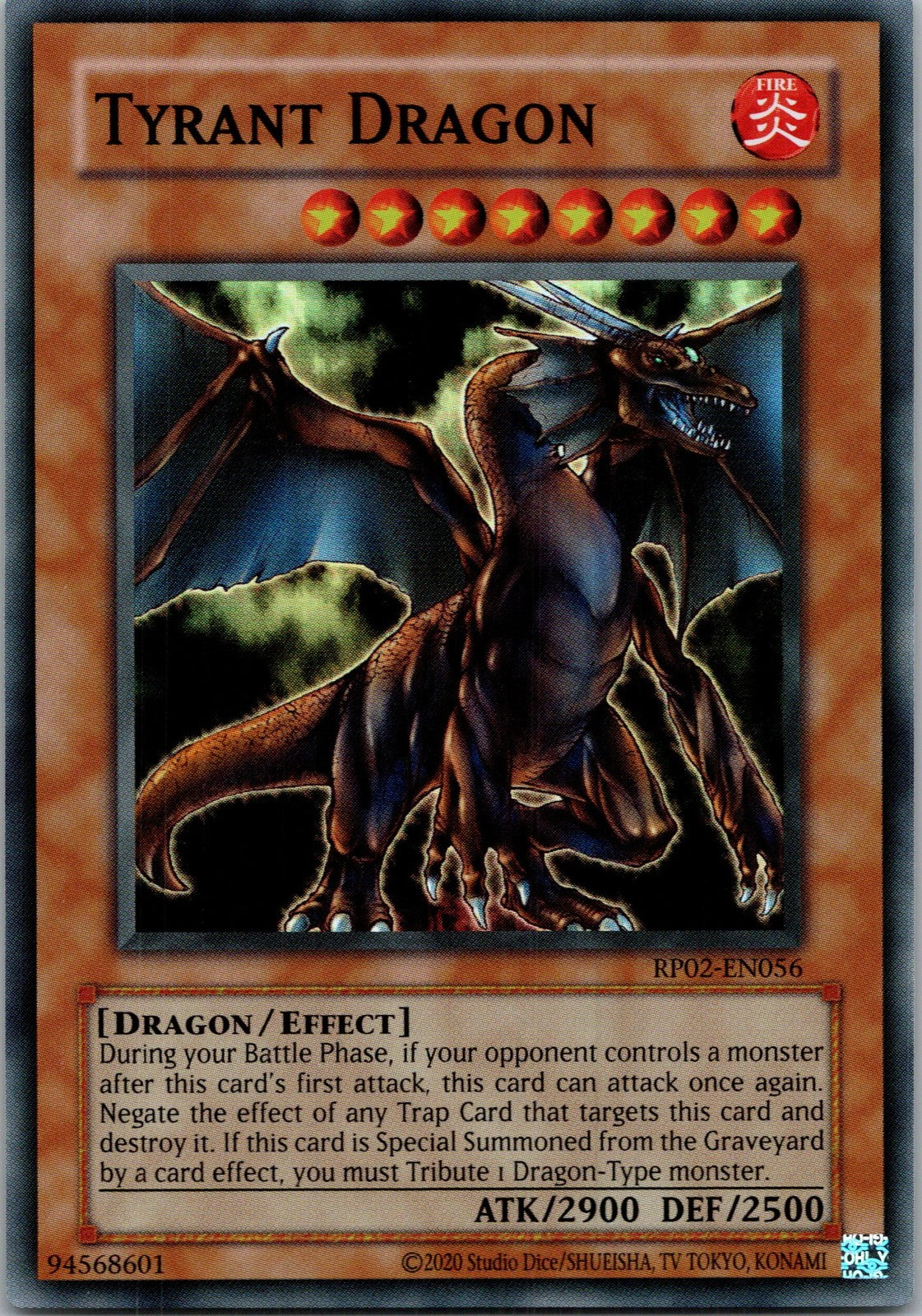 Yugioh Tyrant Dragon RP02-EN056 Super Rare NM
