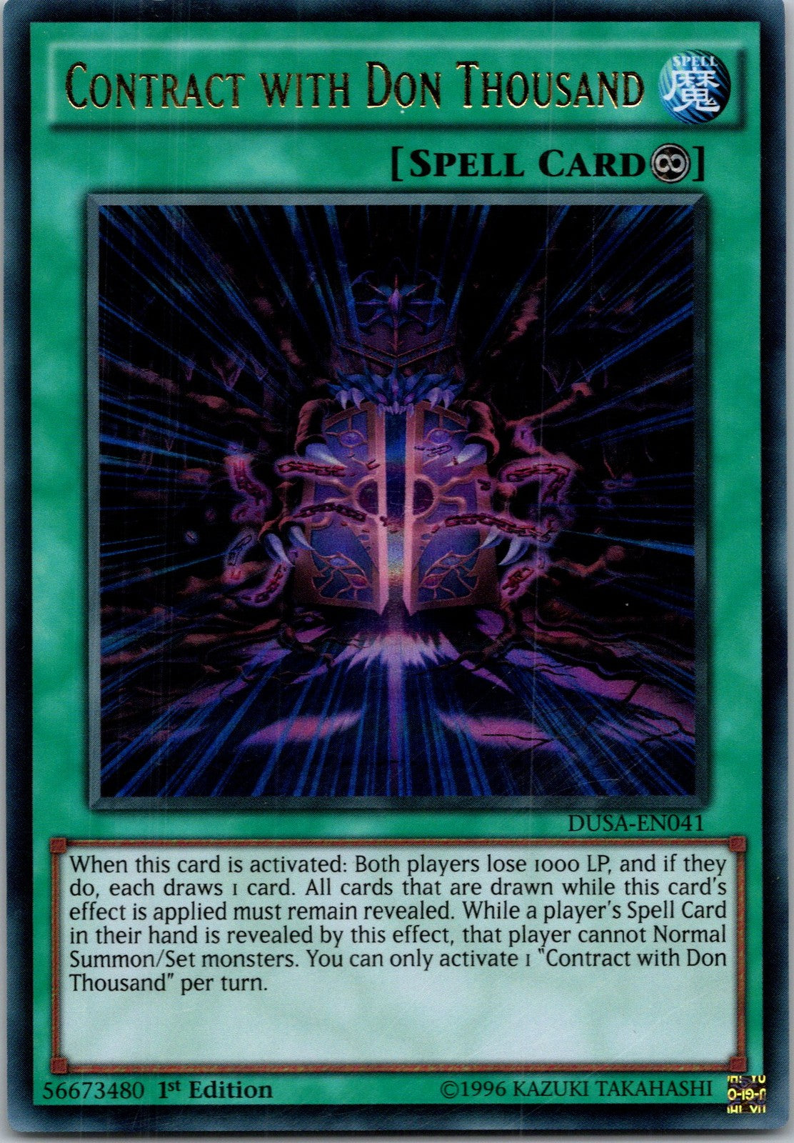 Yugioh Contract with Don Thousand DUSA-EN041 1st Edition Ultra Rare NM