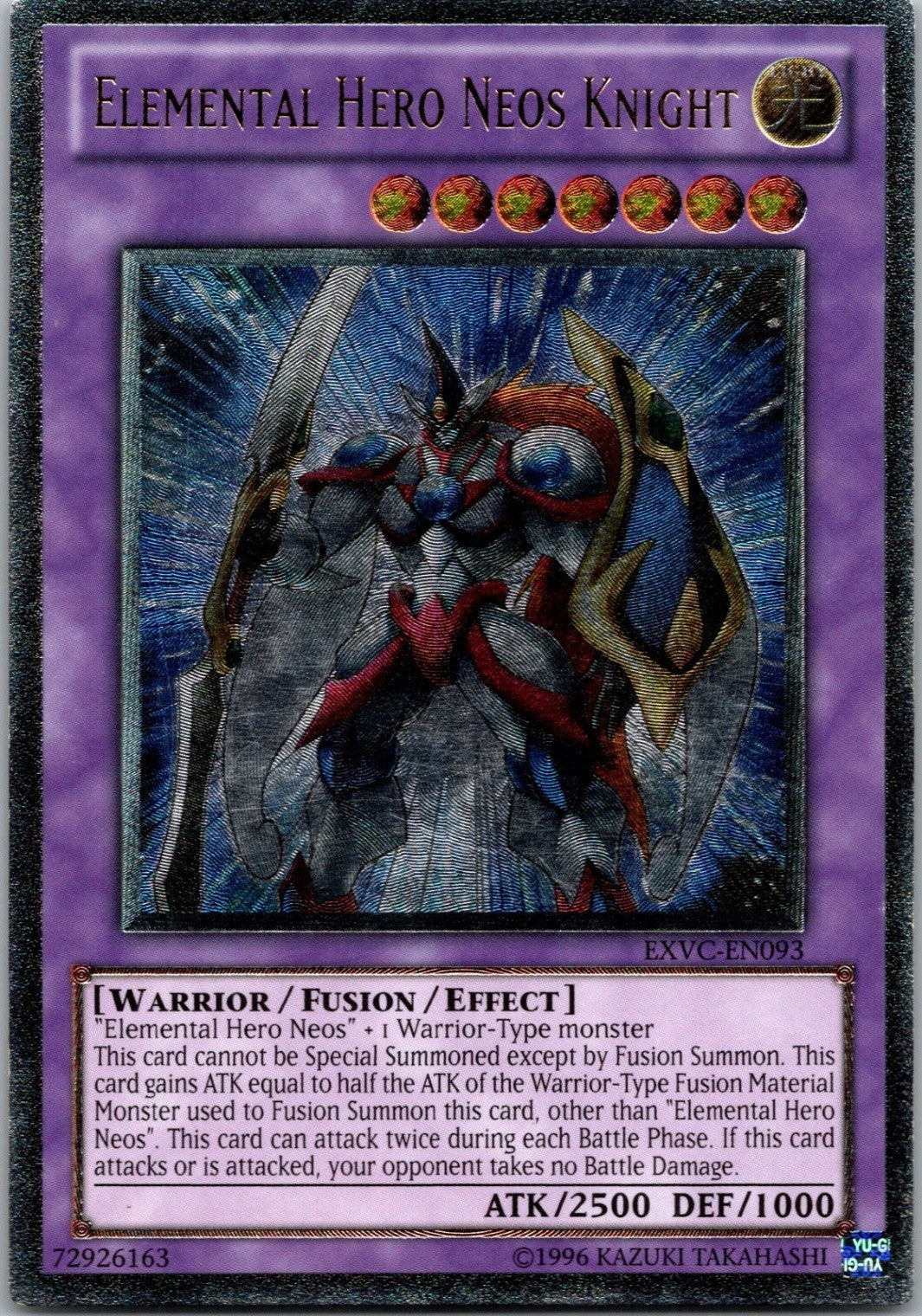 Yugioh Elemental Hero Neos Knight EXVC-EN093 Ultimate Rare NM