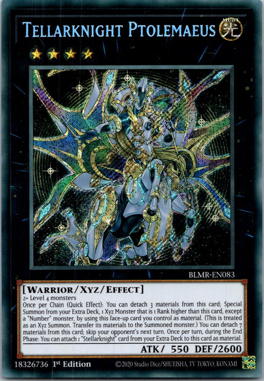 Yugioh Tellarknight Ptolemaeus BLMR-EN083 1st Edition Secret Rare NM