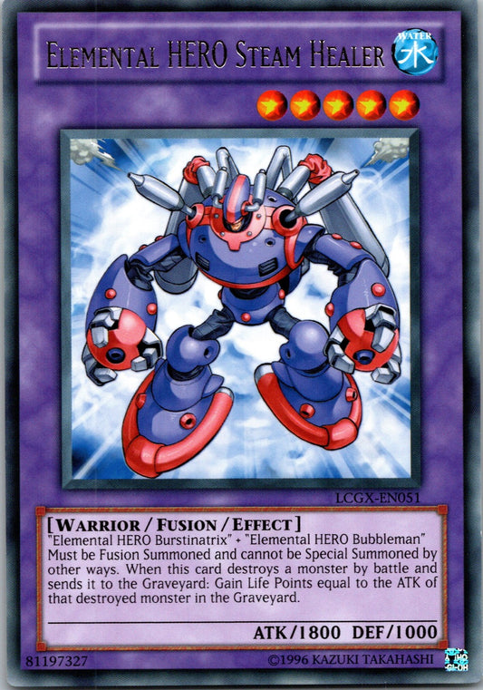 Yugioh Elemental HERO Steam Healer LCGX-EN051 Rare NM