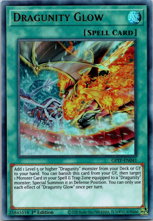 Yugioh Dragunity Glow GFTP-EN041 1st Edition Ultra Rare NM