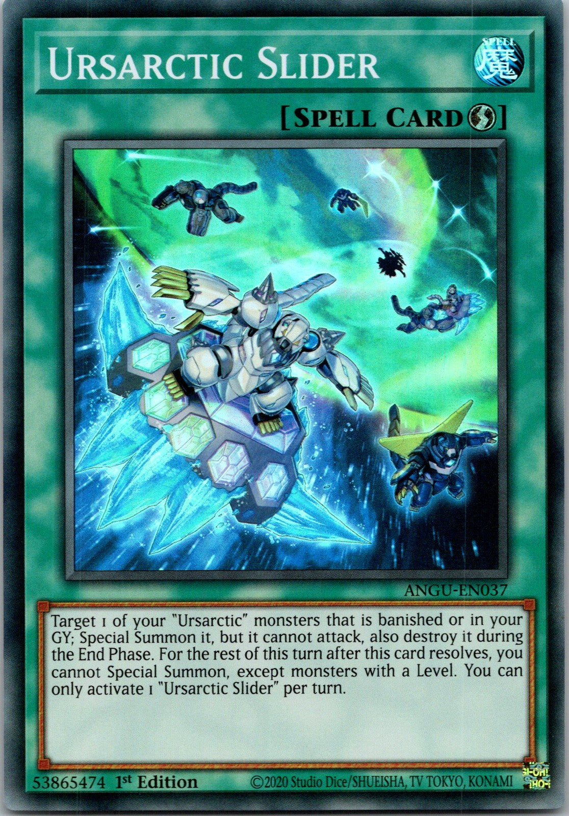 Yugioh Ursarctic Slider ANGU-EN037 1st Edition Super Rare NM