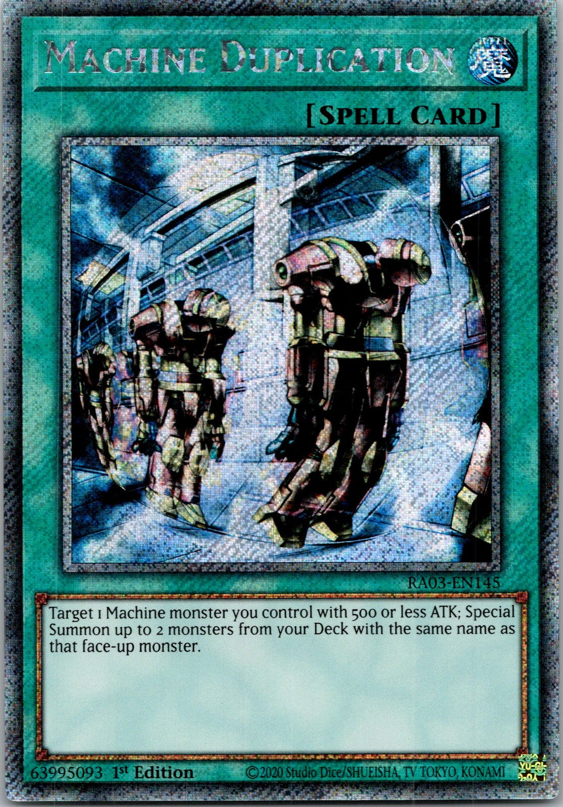 Yugioh Machine Duplication (Platinum Secret Rare) RA03-EN145 1st Edition Platinu