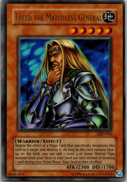 Yugioh Freed the Matchless General LOD-016 Ultra Rare NM