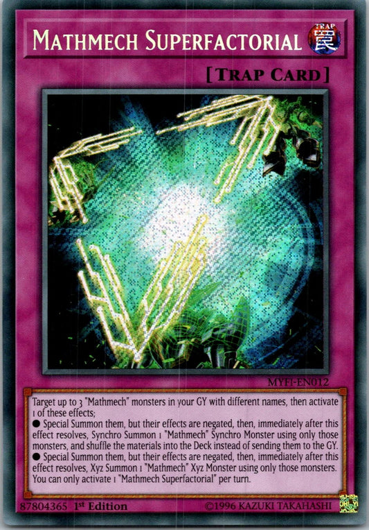 Yugioh Mathmech Superfactorial MYFI-EN012 1st Edition Secret Rare NM