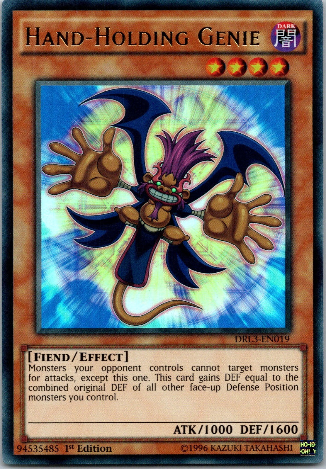Yugioh Hand-Holding Genie DRL3-EN019 1st Edition Ultra Rare NM