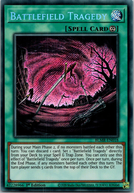 Yugioh Battlefield Tragedy BLMR-EN018 1st Edition Secret Rare NM