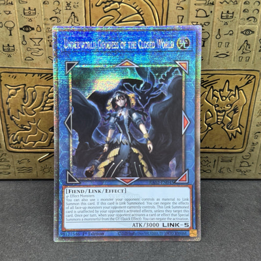 Yugioh Underworld Goddess of the Closed World RA02-EN045 Quarter Century Rare NM