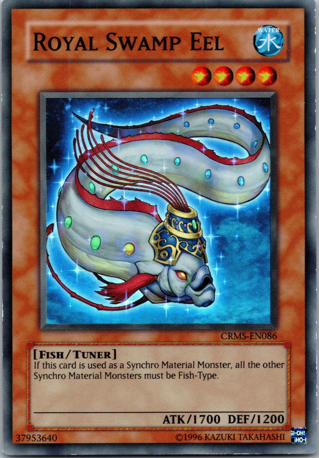 Yugioh Royal Swamp Eel CRMS-EN086 Super Rare NM