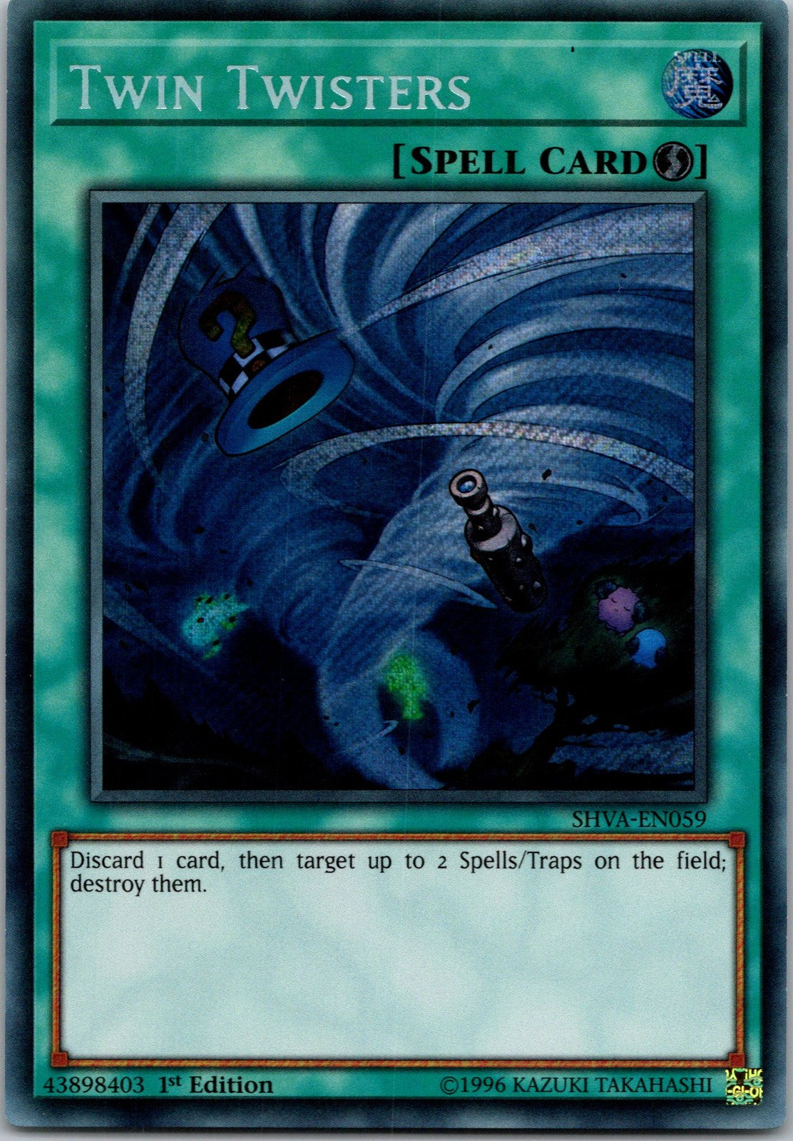 Yugioh Twin Twisters SHVA-EN059 1st Edition Secret Rare NM