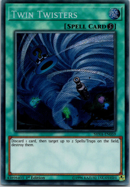 Yugioh Twin Twisters SHVA-EN059 1st Edition Secret Rare NM