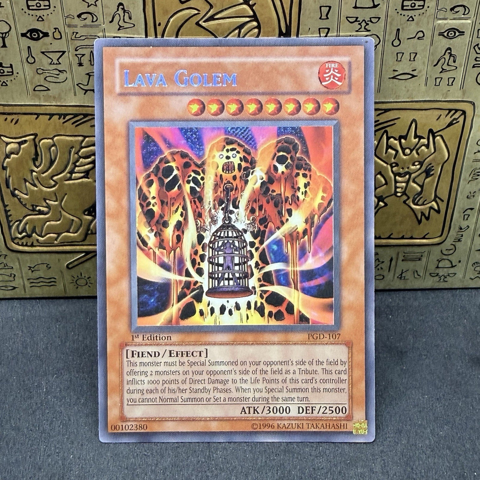 Yugioh Lava Golem PGD-107 1st Edition Secret Rare LP