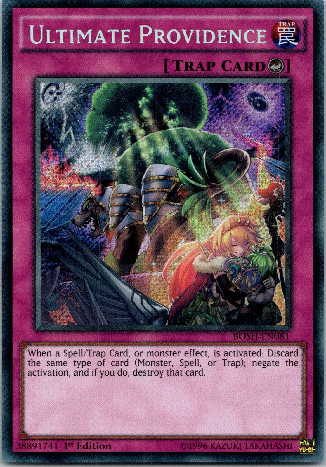 Yugioh Ultimate Providence BOSH-EN081 1st Edition Secret Rare NM