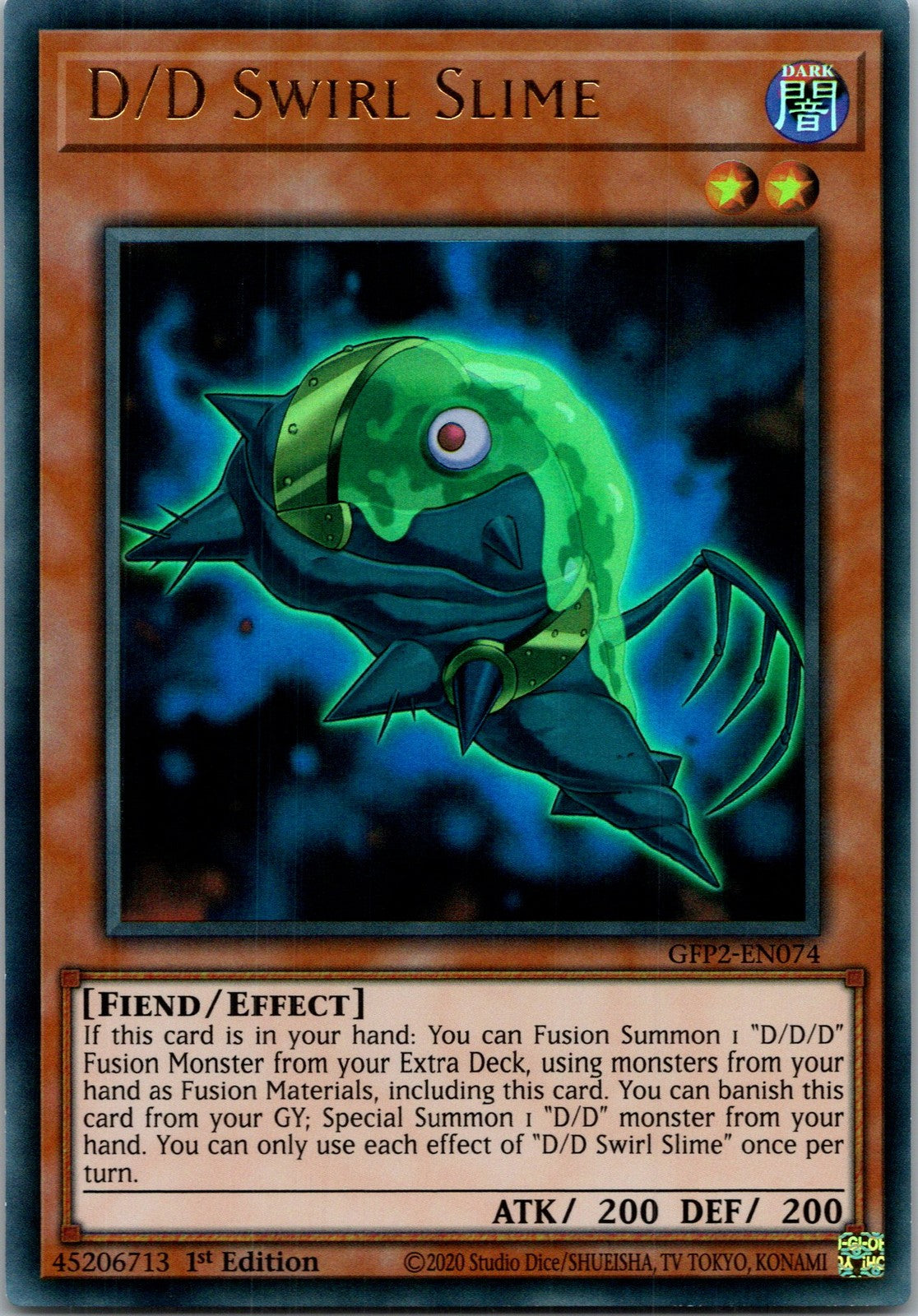 Yugioh D/D Swirl Slime GFP2-EN074 1st Edition Ultra Rare NM
