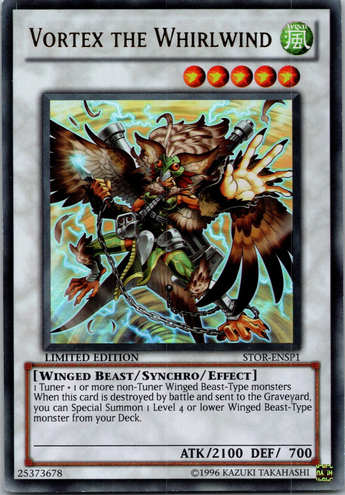 Yugioh Vortex the Whirlwind STOR-ENSP1 Limited Edition Ultra Rare NM