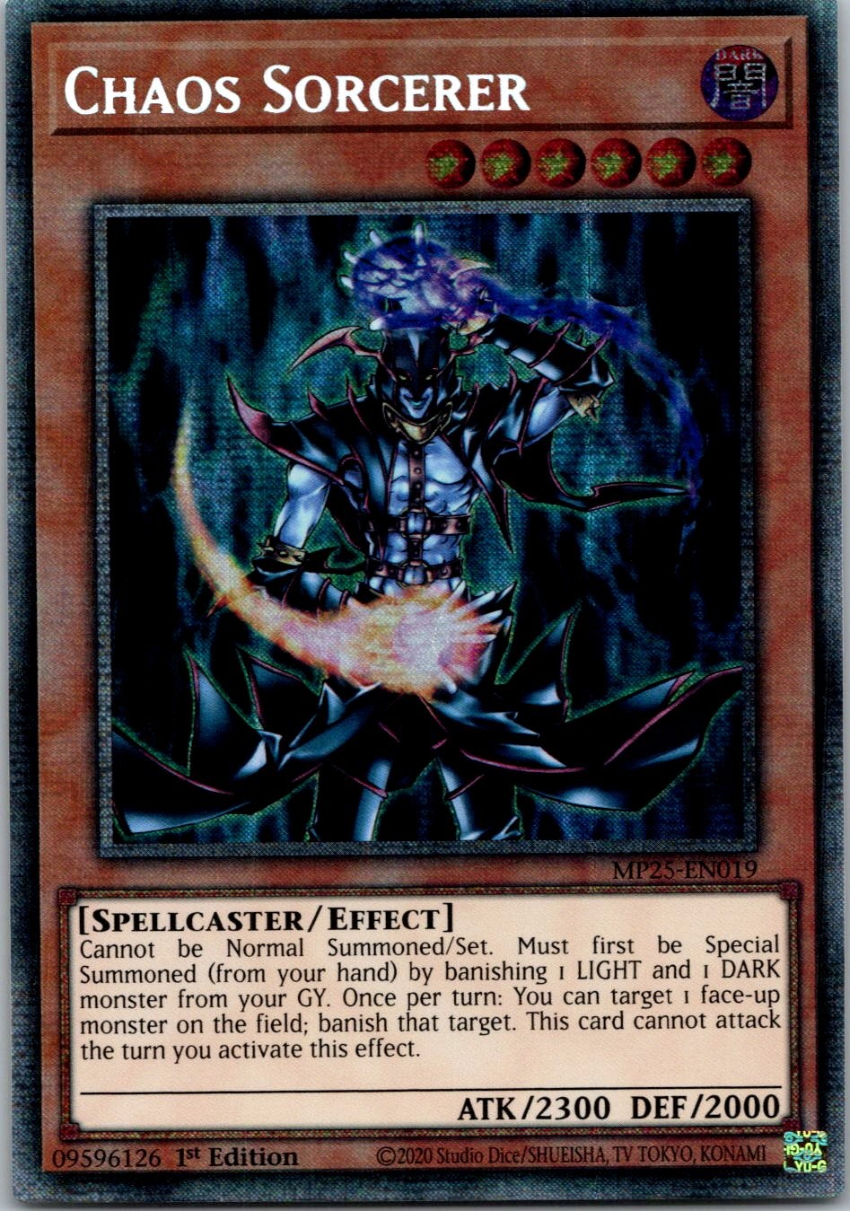 Yugioh Chaos Sorcerer MP25-EN019 1st Edition Starlight Rare NM