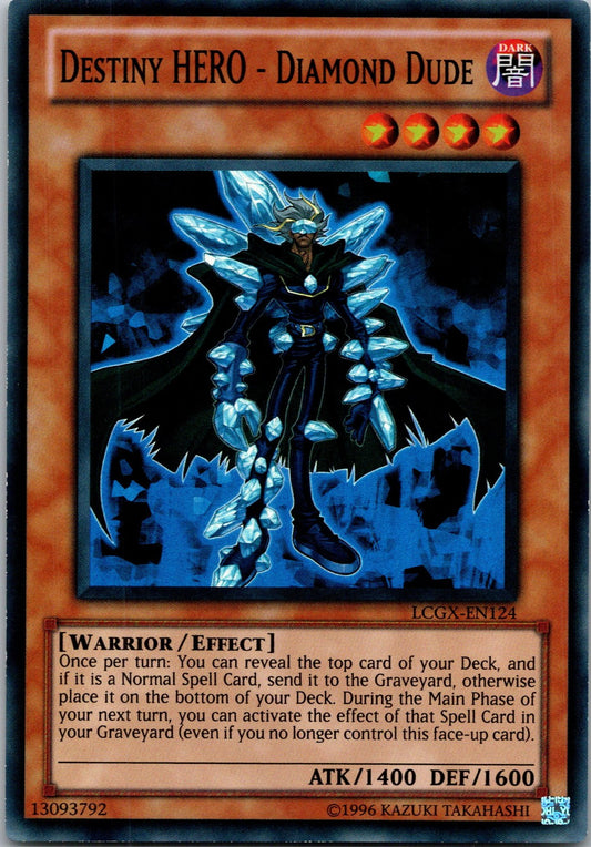 Yugioh Destiny HERO - Diamond Dude LCGX-EN124 Super Rare NM
